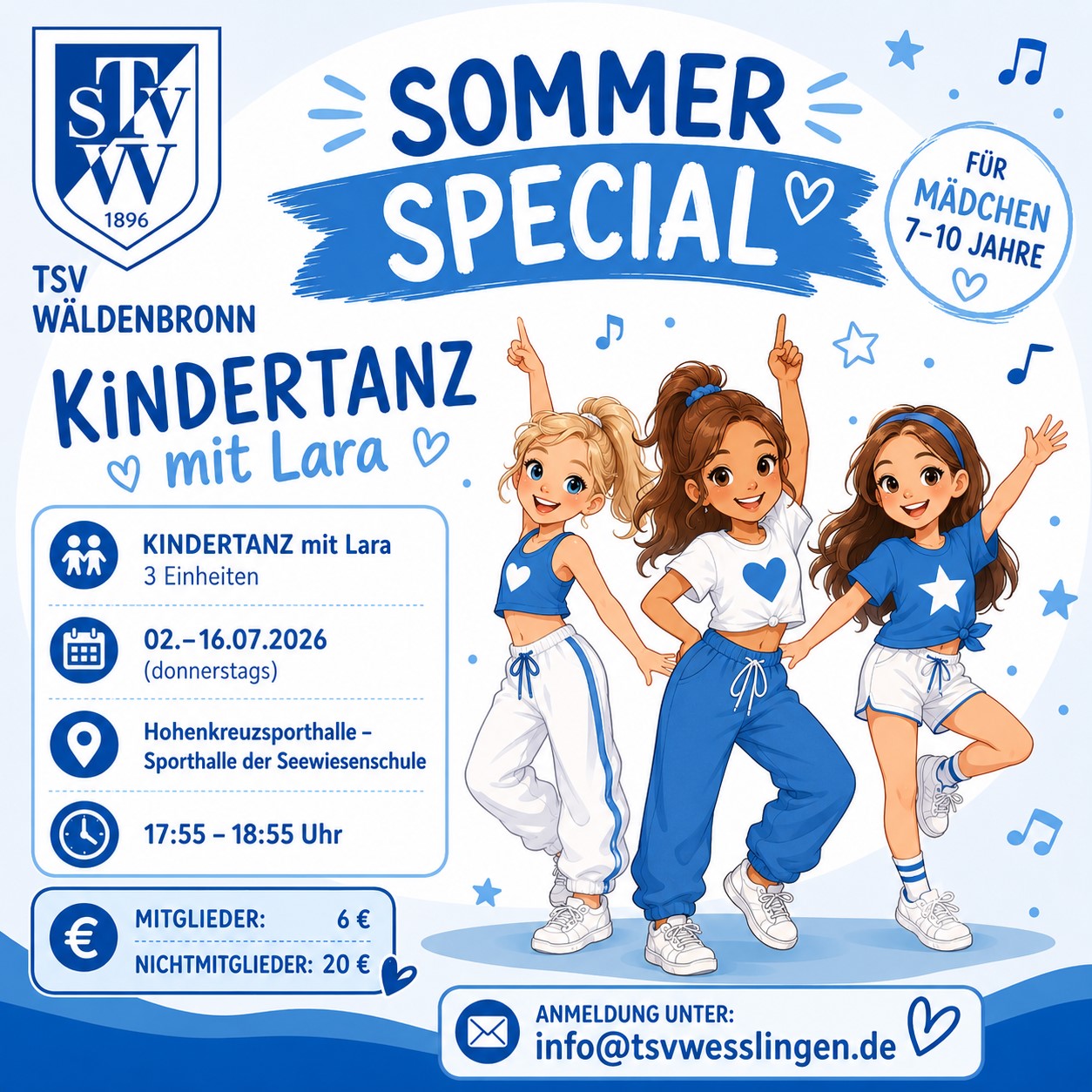 Jetzt anmelden! Sommerspecial Kindertanz im Juli